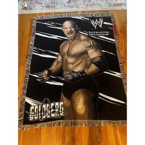 Goldberg WWE Woven Tapestry Blanket‎ Northwest Lap Throw Fringe FUZZIES 42x54